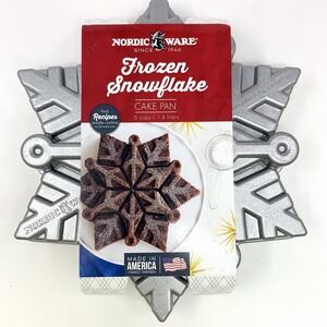 Nordic Ware Frozen Snowflake Pull-Apart Bundt Cake Pan Heavy Cast Aluminum 6 cup